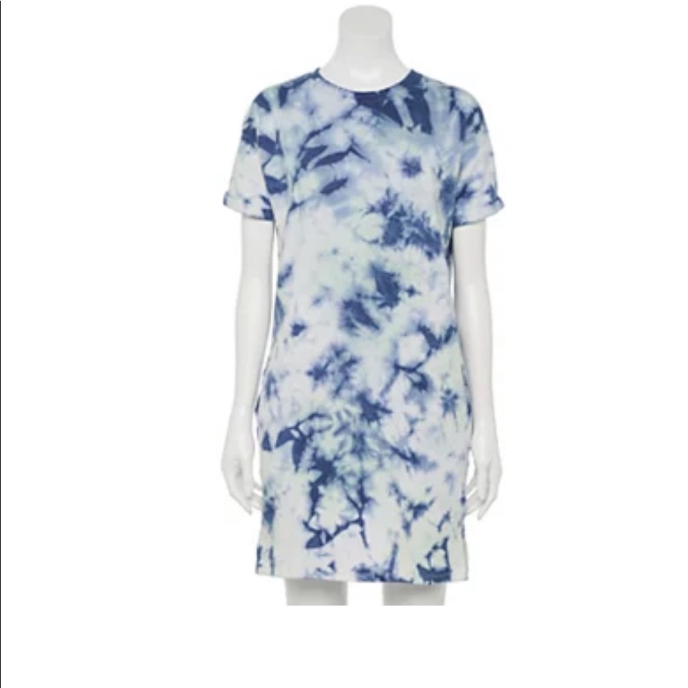 NWT Blue TieDye TShirt Dress